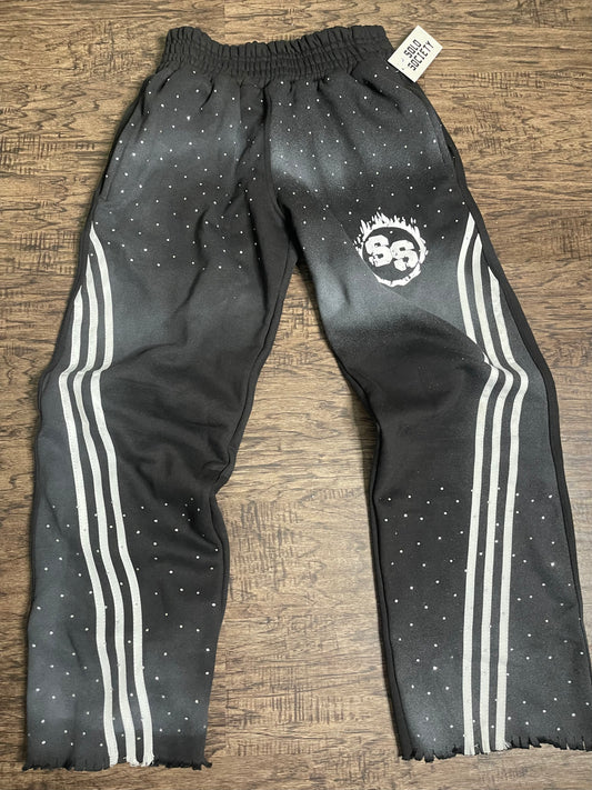 Black Rhinestone Sweats
